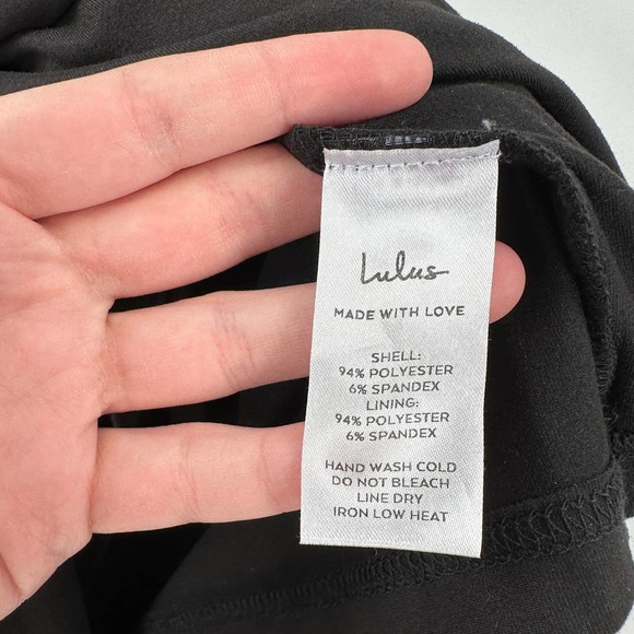 Lulus Twist Front Put A Spin On It High Low Midi Skirt Black - Picture 5 of 8